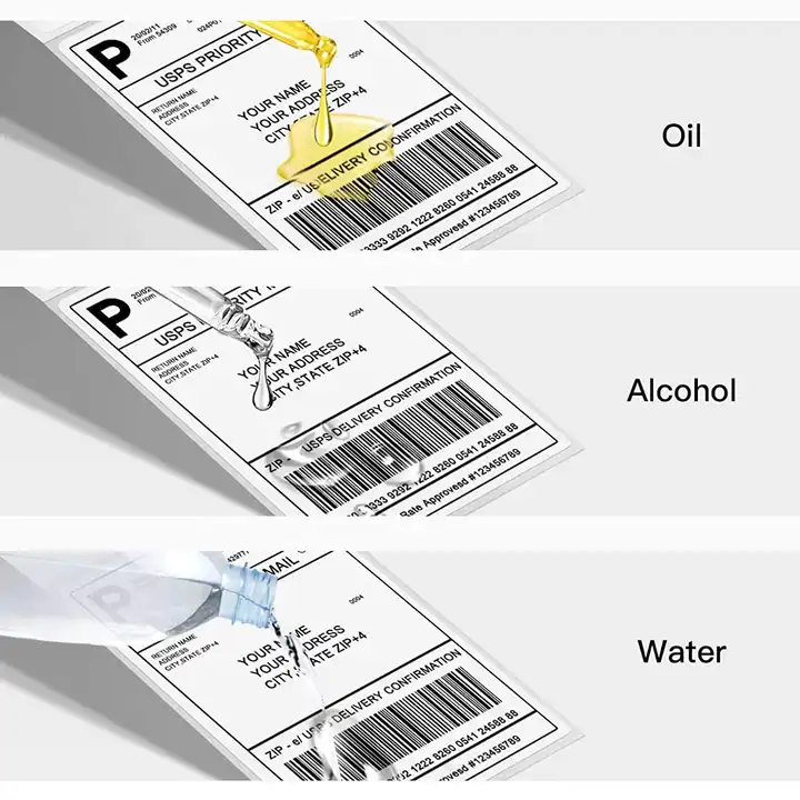 Waterproof Self Adhesive Thermal Paper 4*6 Inch Blank Fanfold Shipping Label Sticker 100x150mm