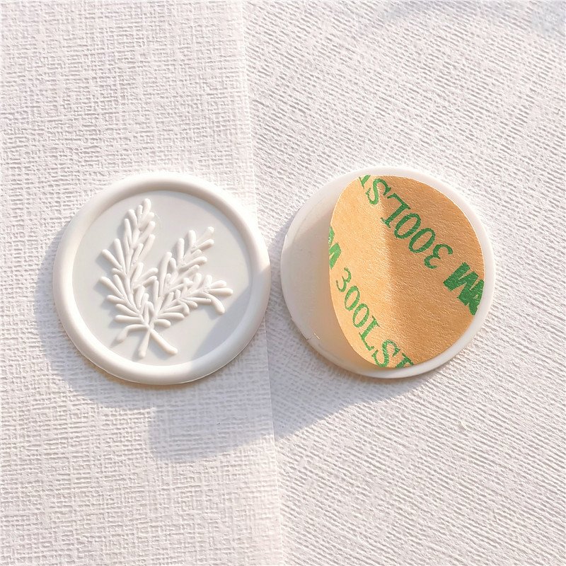 3D custom Self Adhesive Embossed Wax envelope Stamp Seal Sticker