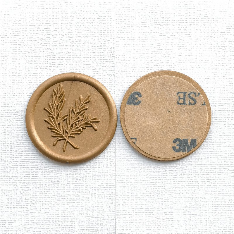 3D custom Self Adhesive Embossed Wax envelope Stamp Seal Sticker