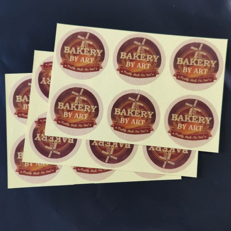 custom stickers label printing LOGO Personalized Design roll Label Candy Gift Box Birthday Party food Seal self-adhesive sticker
