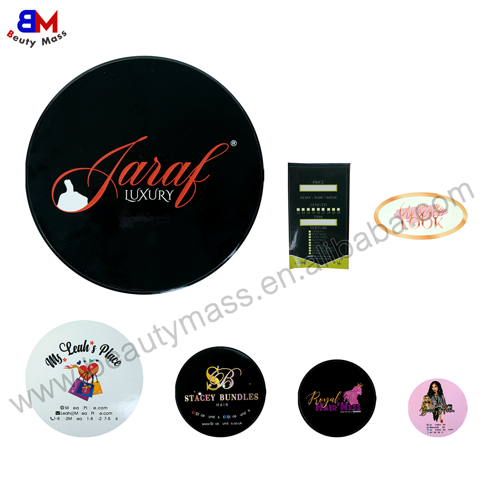 Wholesale Custom Logo Sticker Label Printing Synthetic Paper Adhesive Round Logo Sticker