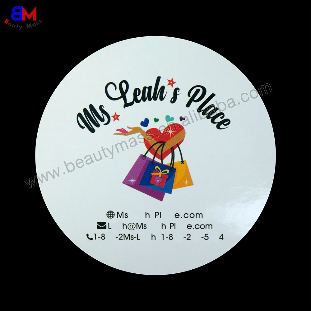Wholesale Custom Logo Sticker Label Printing Synthetic Paper Adhesive Round Logo Sticker