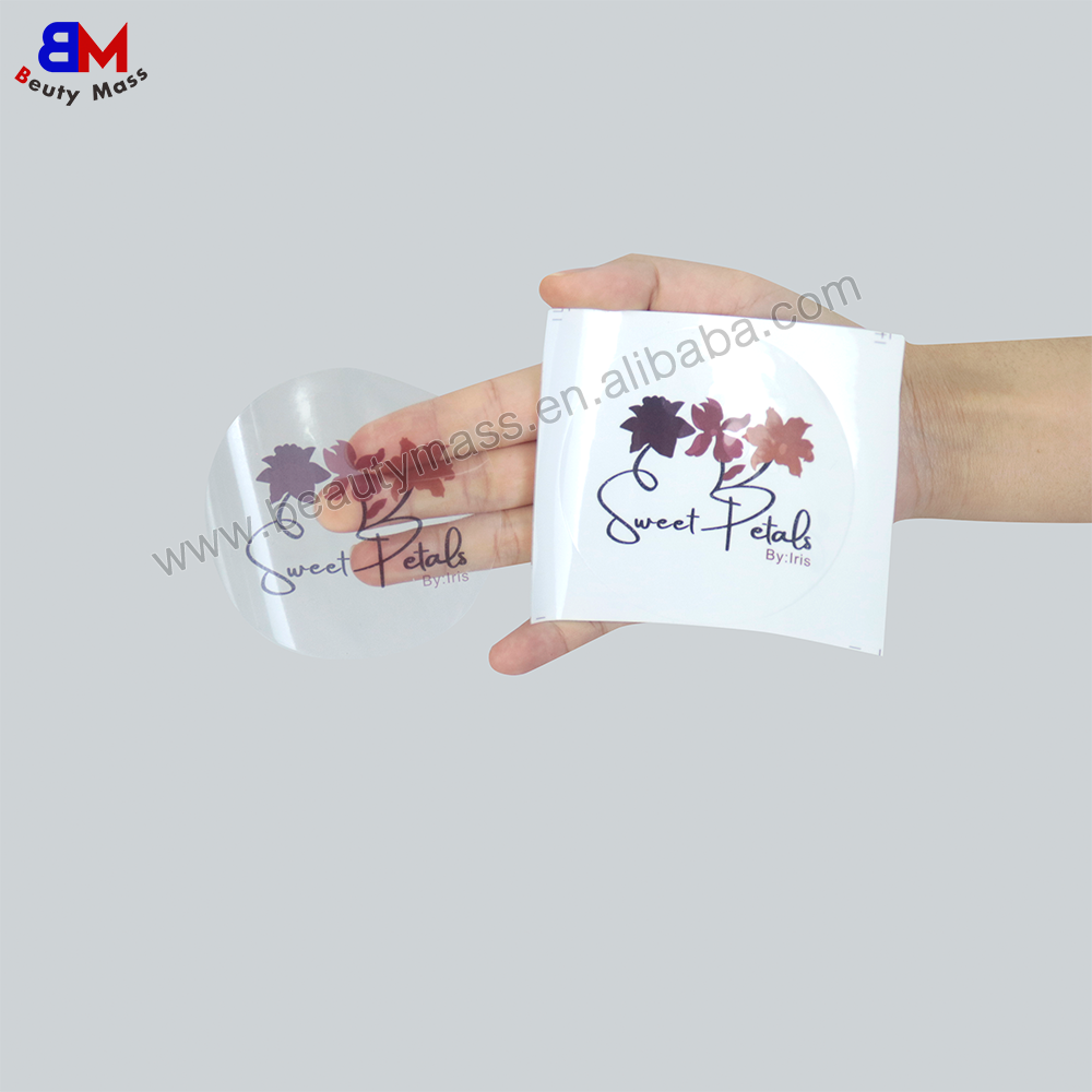 Wholesale Custom Logo Sticker Label Printing Synthetic Paper Adhesive Round Logo Sticker