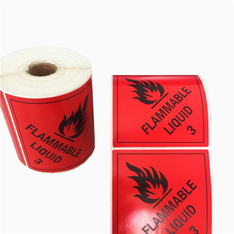 Dangerous Goods Label Weather Resistant Shipping Label International Standard Hazard Label Sticker Custom