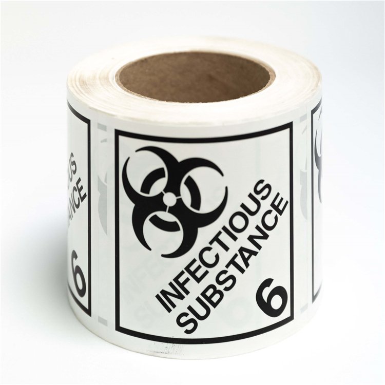 Dangerous Goods Label Weather Resistant Shipping Label International Standard Hazard Label Sticker Custom