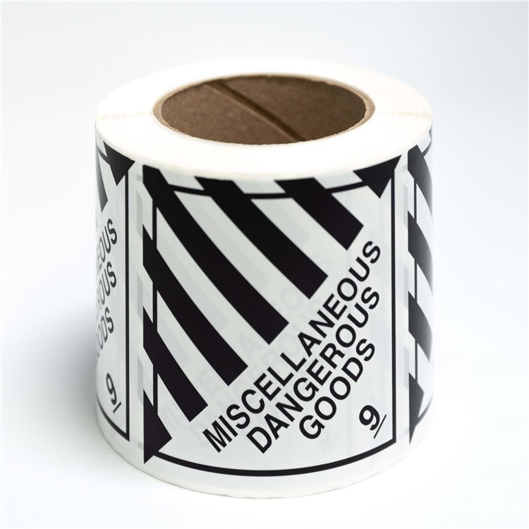 Dangerous Goods Label Weather Resistant Shipping Label International Standard Hazard Label Sticker Custom