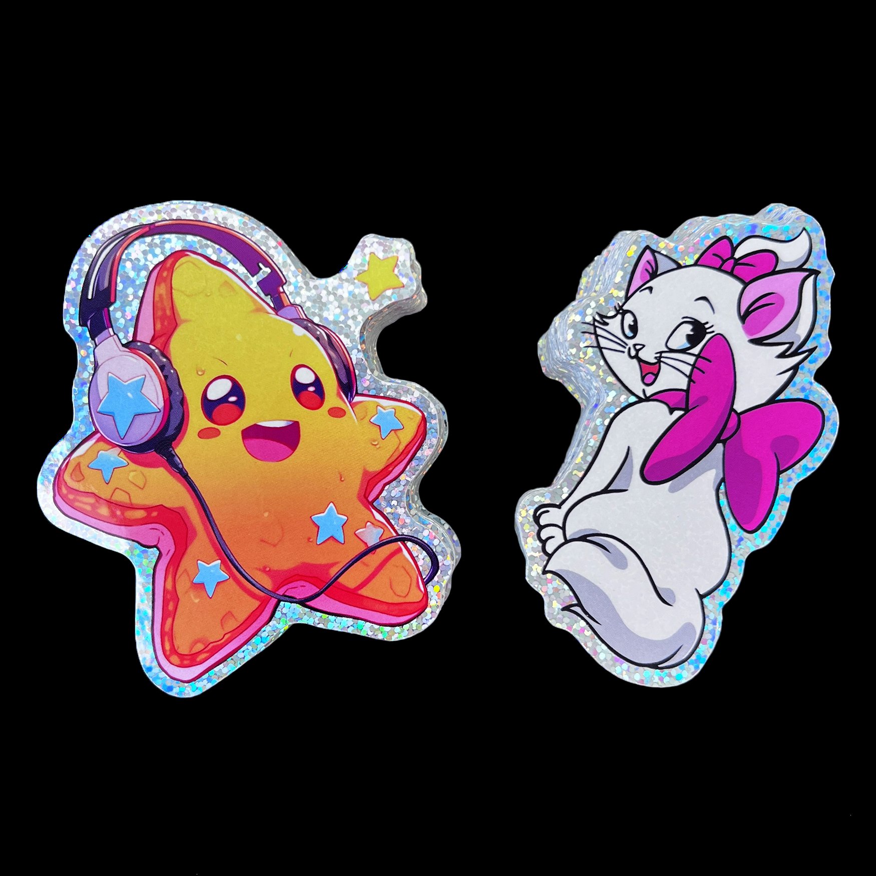Custom Stickers Vinyl Die-cut UV Printed spot Holographic Cartoon Pvc Logo Label Stickers printing Adhesive Waterproof sticker