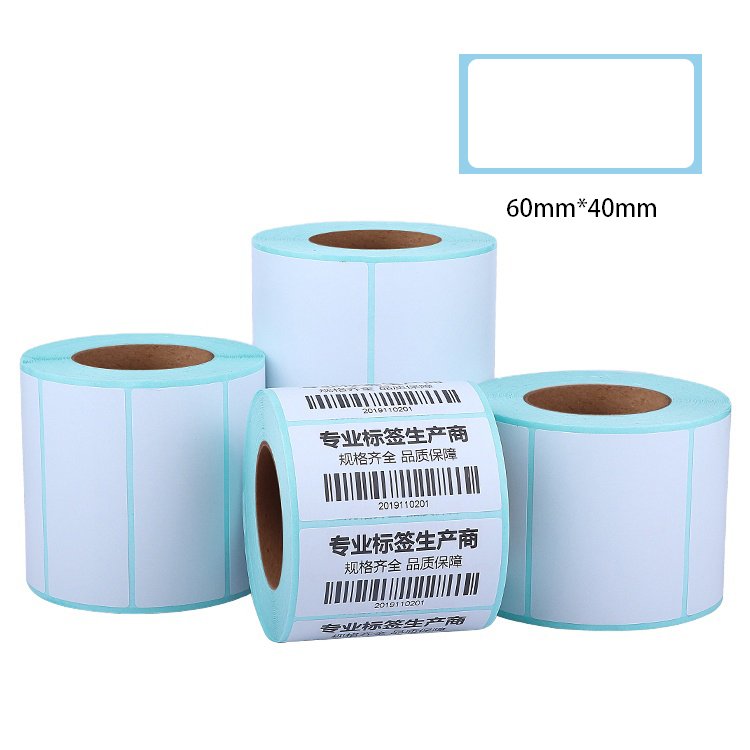 wholesale Blank White Thermal Barcode Self Adhesive Label Sticker Direct Thermal Paper Roll 75x120mm Stickers