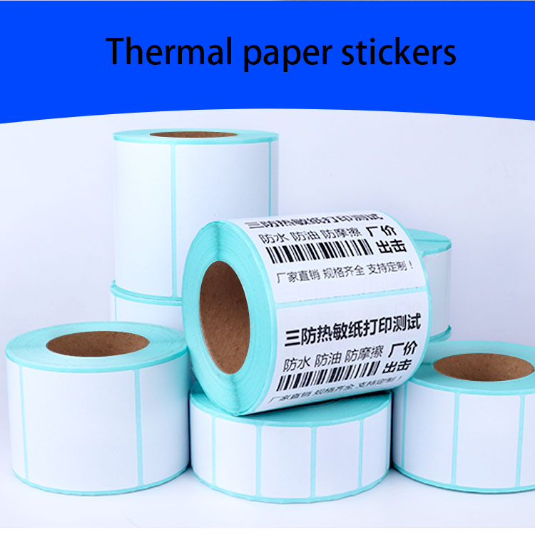 wholesale Blank White Thermal Barcode Self Adhesive Label Sticker Direct Thermal Paper Roll 75x120mm Stickers