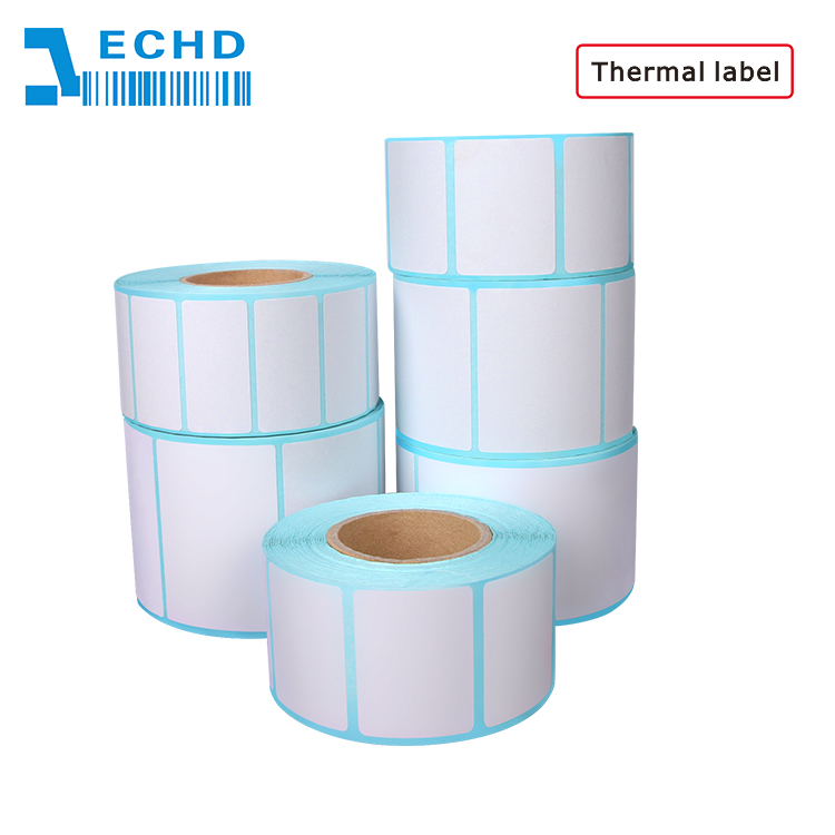 wholesale Blank White Thermal Barcode Self Adhesive Label Sticker Direct Thermal Paper Roll 75x120mm Stickers