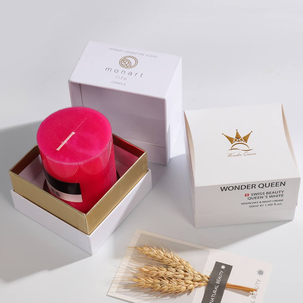 Design logo custom wholesale candle boxes packaging gift set custom luxury candles set with luxury packaging candle gift box