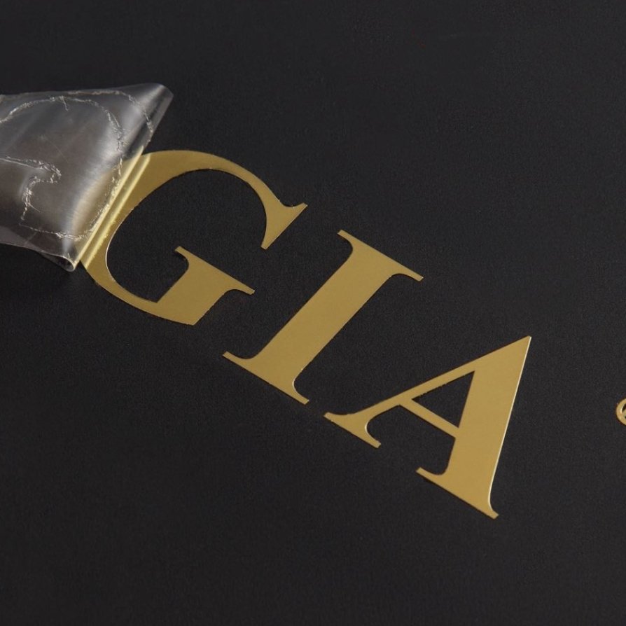 Custom Logo Printing DTF Transfers Stickers Waterproof Decal Gold Metal Transfer Sticker For Glass