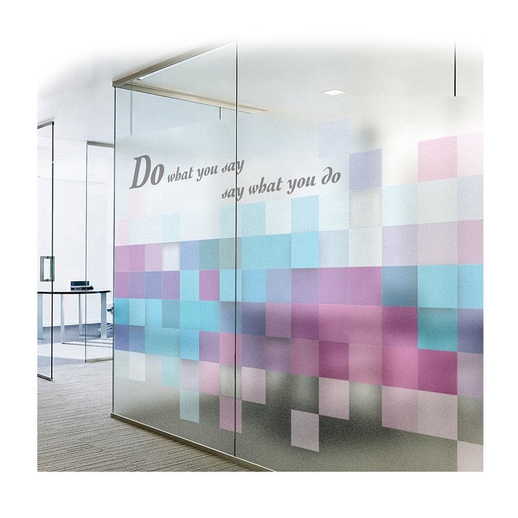 Manufacturers supply Office Glass Door Frosted Stickers Self-adhesive electrostatic glass sticker Translucent opaque film PVC