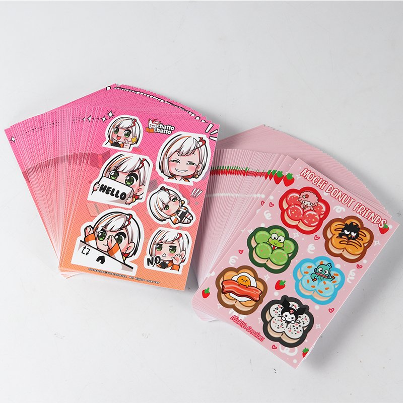 Custom Hologram Die Cut Sticker Adhesive Kiss Cut Label Vinyl PVC Waterproof Printing Custom Logo Holographic Stickers For Kids