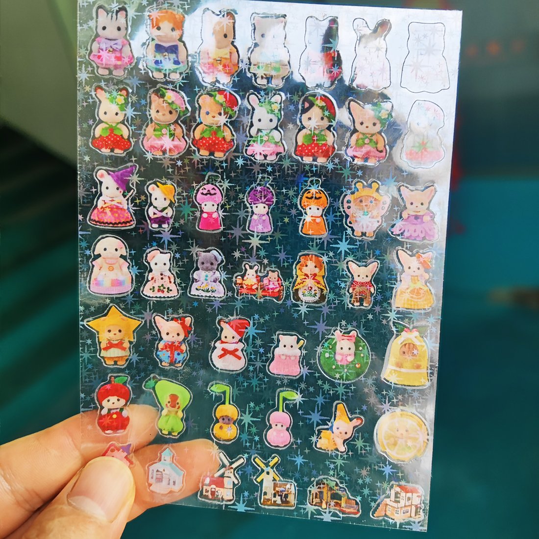 Vinyl clear sticker sheet Custom cartoon kiss cut sticker sheet Waterproof Material Self Adhesive transparent kiss cut sticker