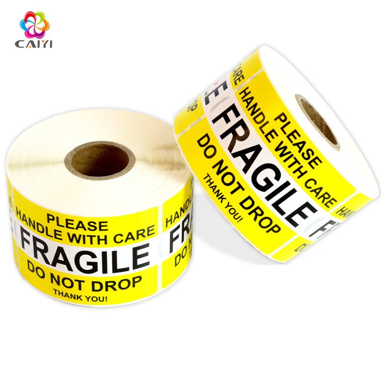 fluorescent warning label stickers fluorescent labels Caution Stickers