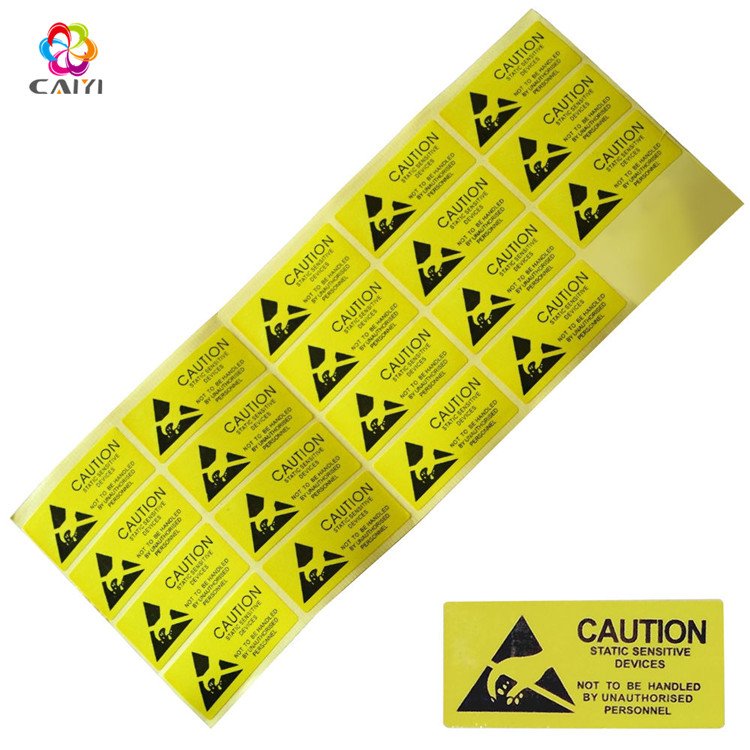 fluorescent warning label stickers fluorescent labels Caution Stickers