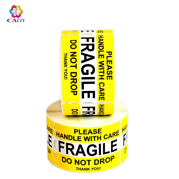 fluorescent warning label stickers fluorescent labels Caution Stickers
