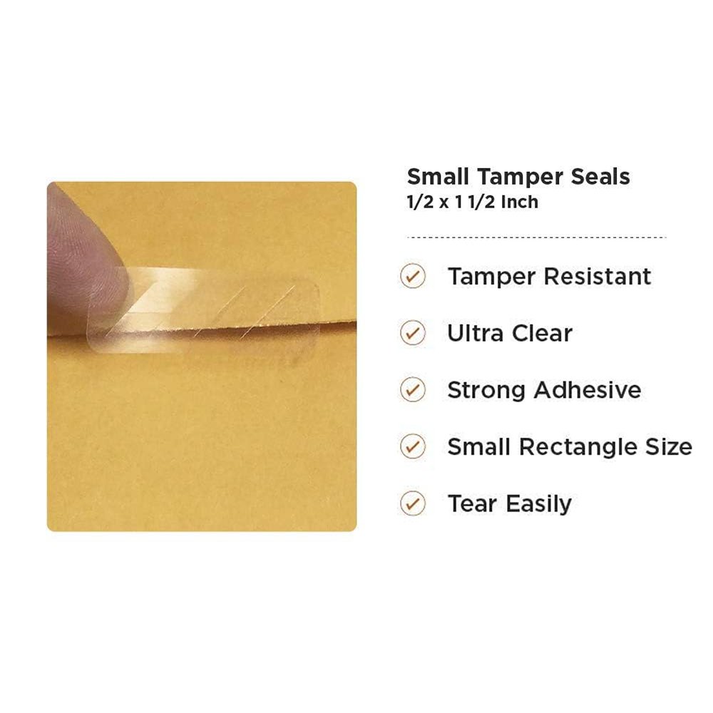 Custom Roll Transparent Round Rectangle Tamper Proof Sticker Clear Seal Blank Tamper Evident Labels