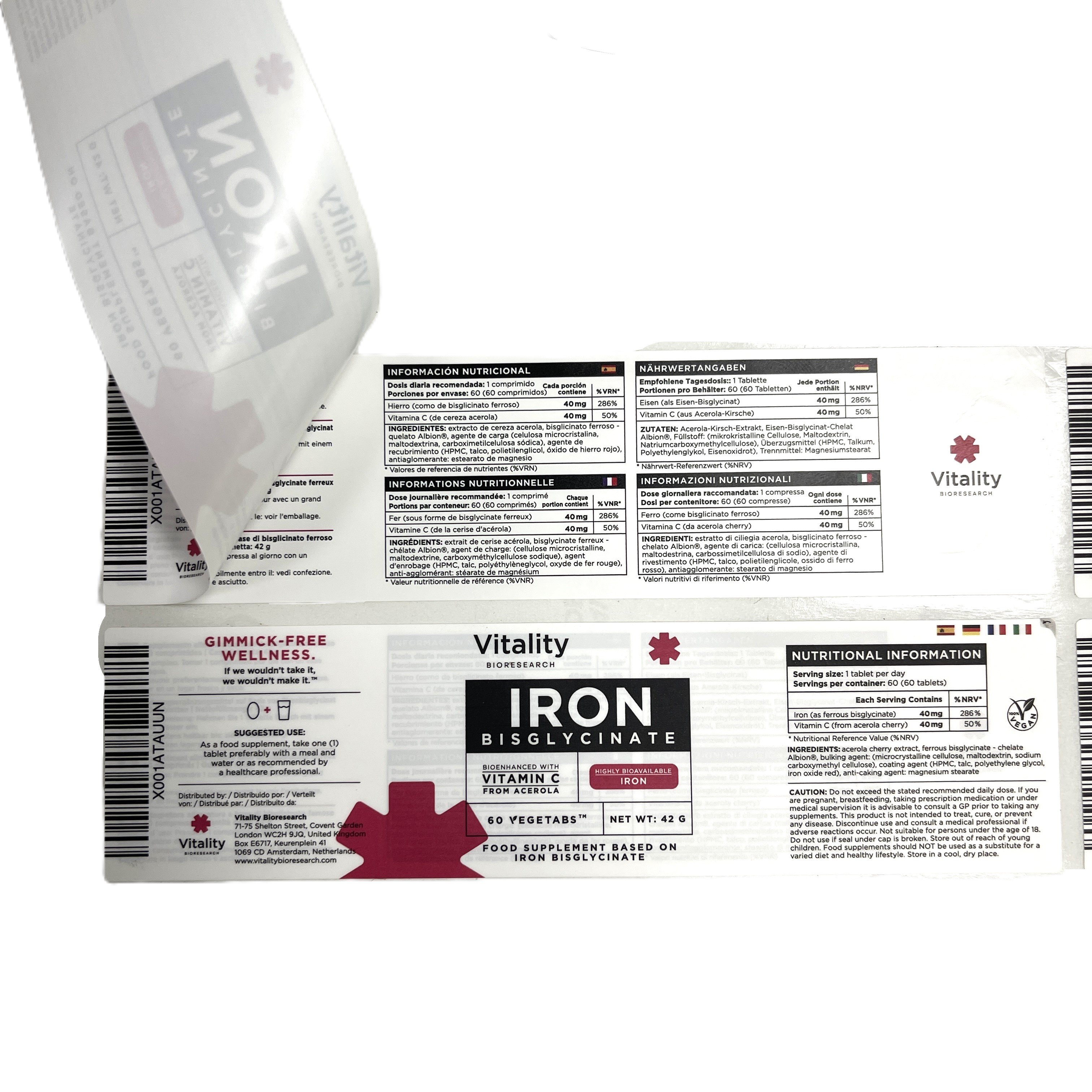 Customized Self-Adhesive Multi-Layer Sticker Labels for Packaging label Bottle label