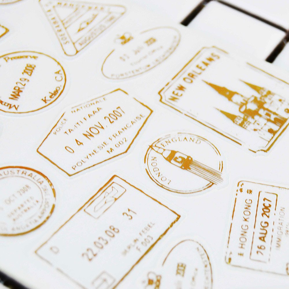 Custom Gold Foil Printing Budget Planner Agenda Saving Plan Daily Weekly Monthly Journal Decorative Plan Sticker