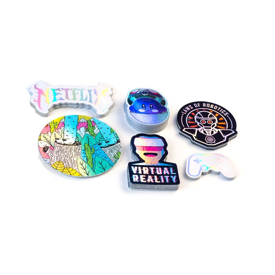 Custom Make Label Hologram Sticker Logo Printing Security Laser Holographic Label Sticker Vinyl Adhesive Sticker