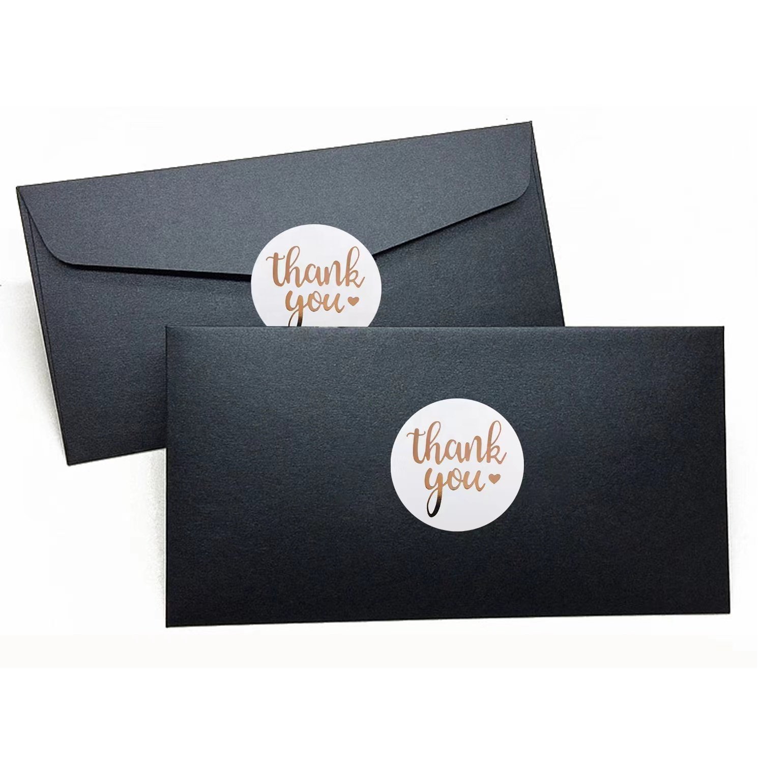 1.5 Inch Thank You Stickers Roll 500 Pcs Rose Gold Thank You Stickers Labels for Baking Packaging Small Business