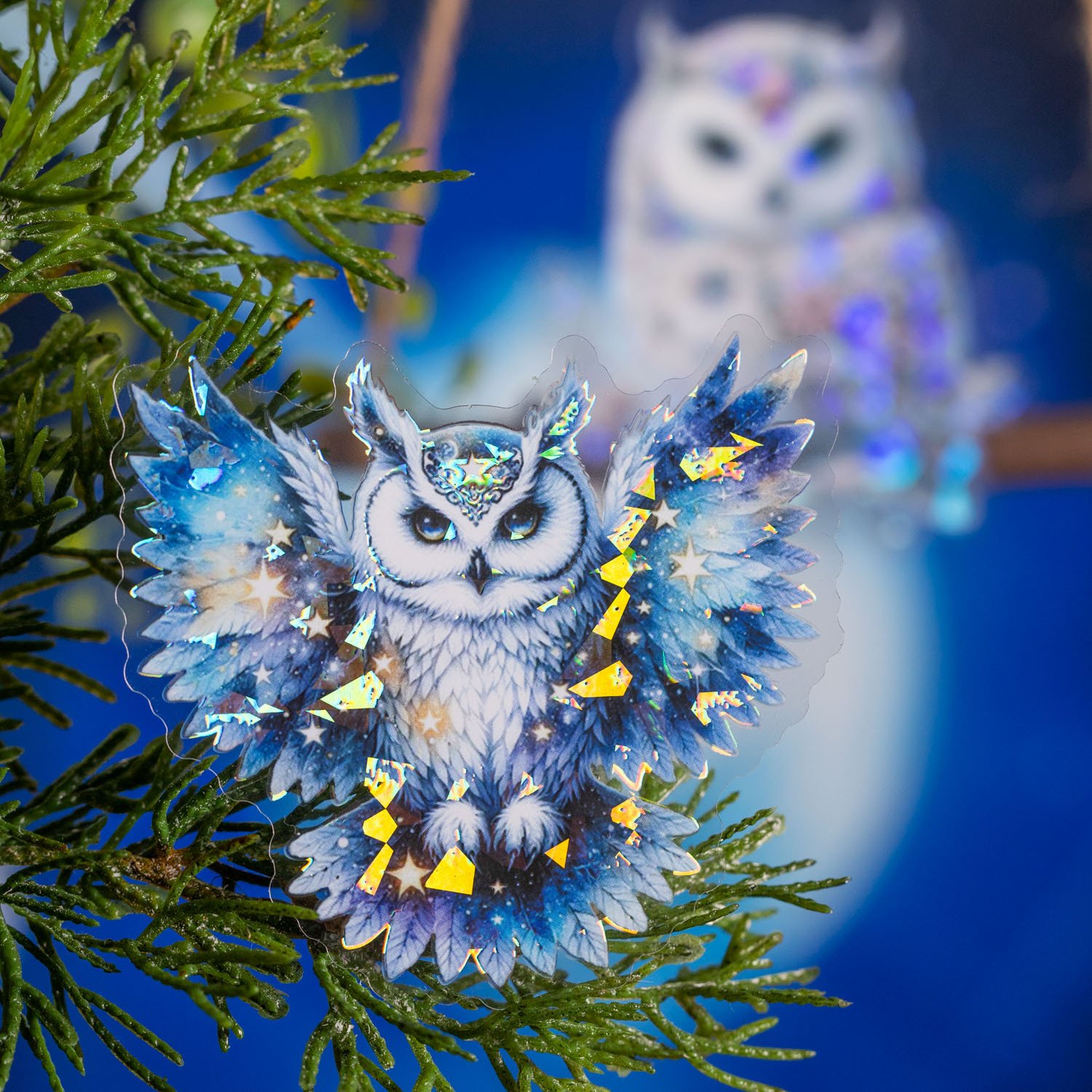 6 sheets/pack of PET stickers for the Moonlight Owl series Shell Light Hand Book DIY decorative stickers in 4 styles