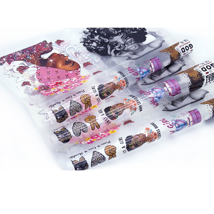 Black Afro Girl Stickers DIY Iron On Juneteenth Clear Film Screen Print Transfers Designs For T Shirts Bags Decoration Appliqued