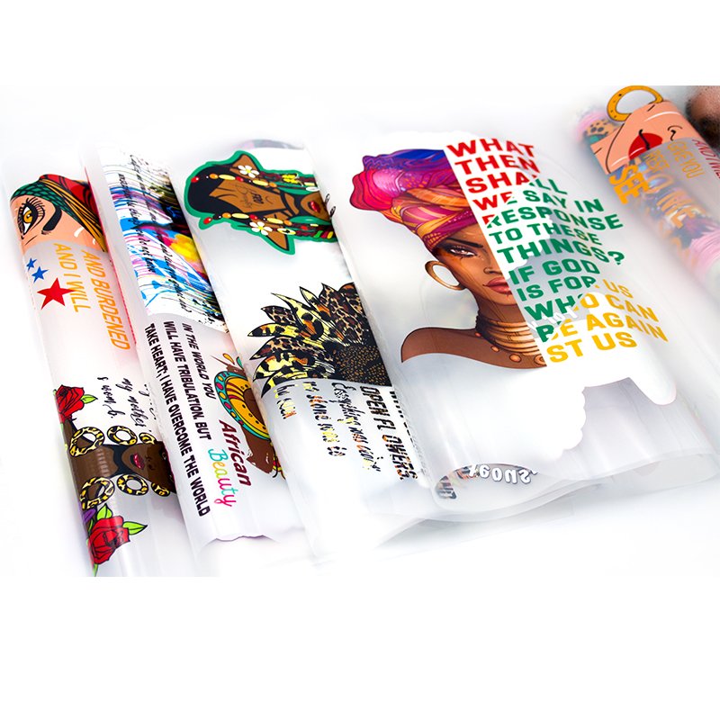 Black Afro Girl Stickers DIY Iron On Juneteenth Clear Film Screen Print Transfers Designs For T Shirts Bags Decoration Appliqued