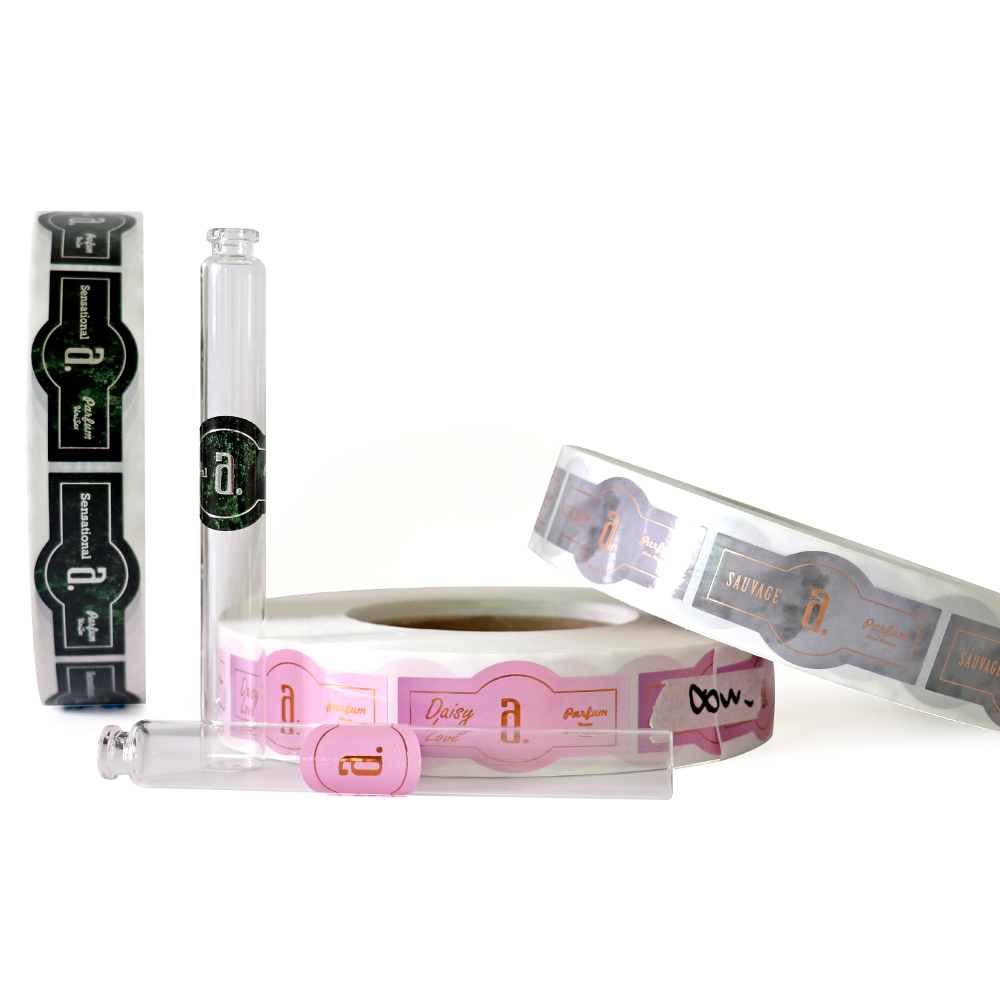 Hot Stamping Perfume Sticker Labels Customized Logo Label For Cosmetic