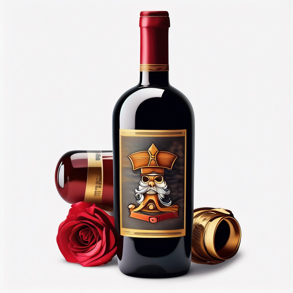 Custom Top Grade Red Wine Labels Self Adhesive Bottle Label Stickers With Gold Foil Stamping
