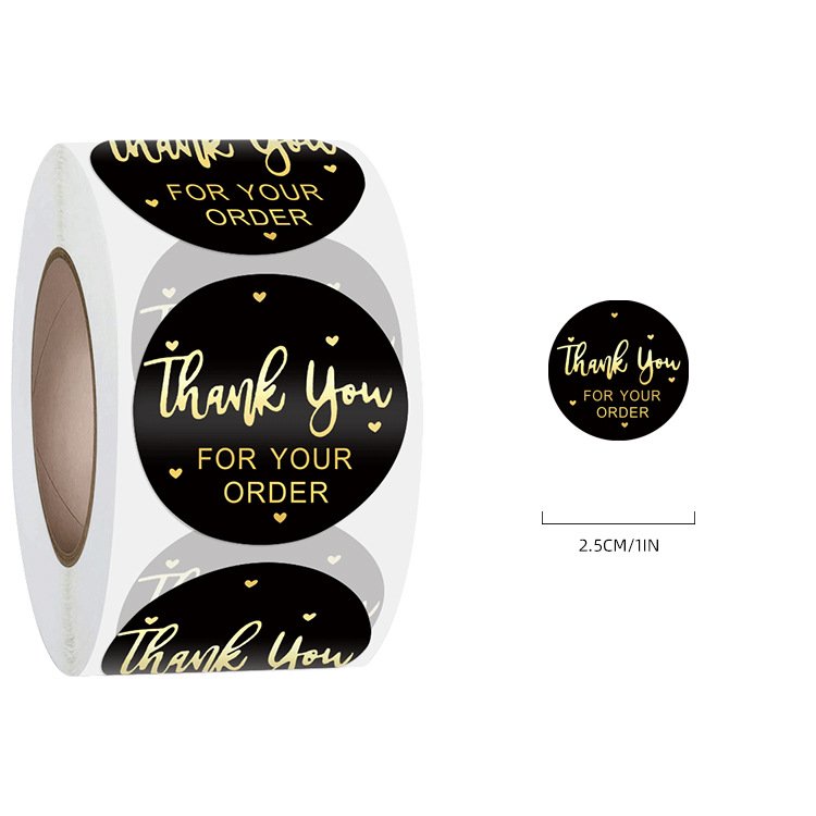 Custom Gold Foil Fonts Custom Colors Patterns 1-inch, 1.5-inch, 2-inch Stickers