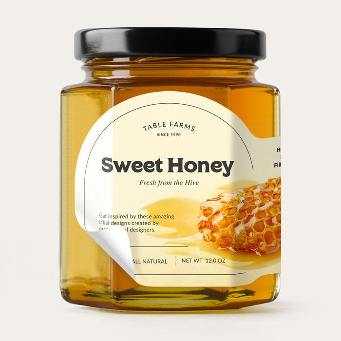 Custom Printed Roll Logo Glossy Lamination Adhesive Glass Bottle Stickers Cookies Jam Honey Jar Labels