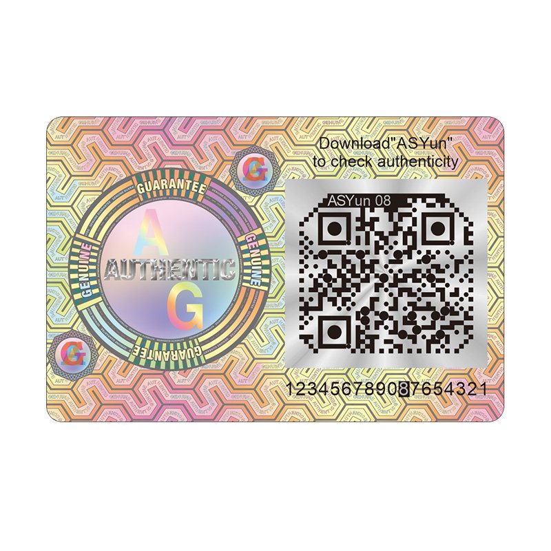 Custom Hologram Sticker Printing 3D Anti-counterfeit Hologram Sticker with QR Code Security Label