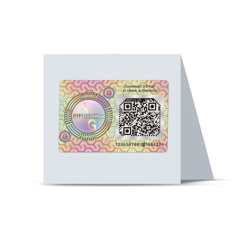 Custom Hologram Sticker Printing 3D Anti-counterfeit Hologram Sticker with QR Code Security Label