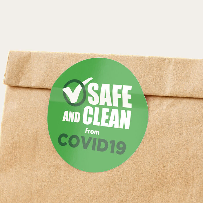 Logo Printed Circle Sticker Waterproof Custom Round Private Label Roll For Restaurant