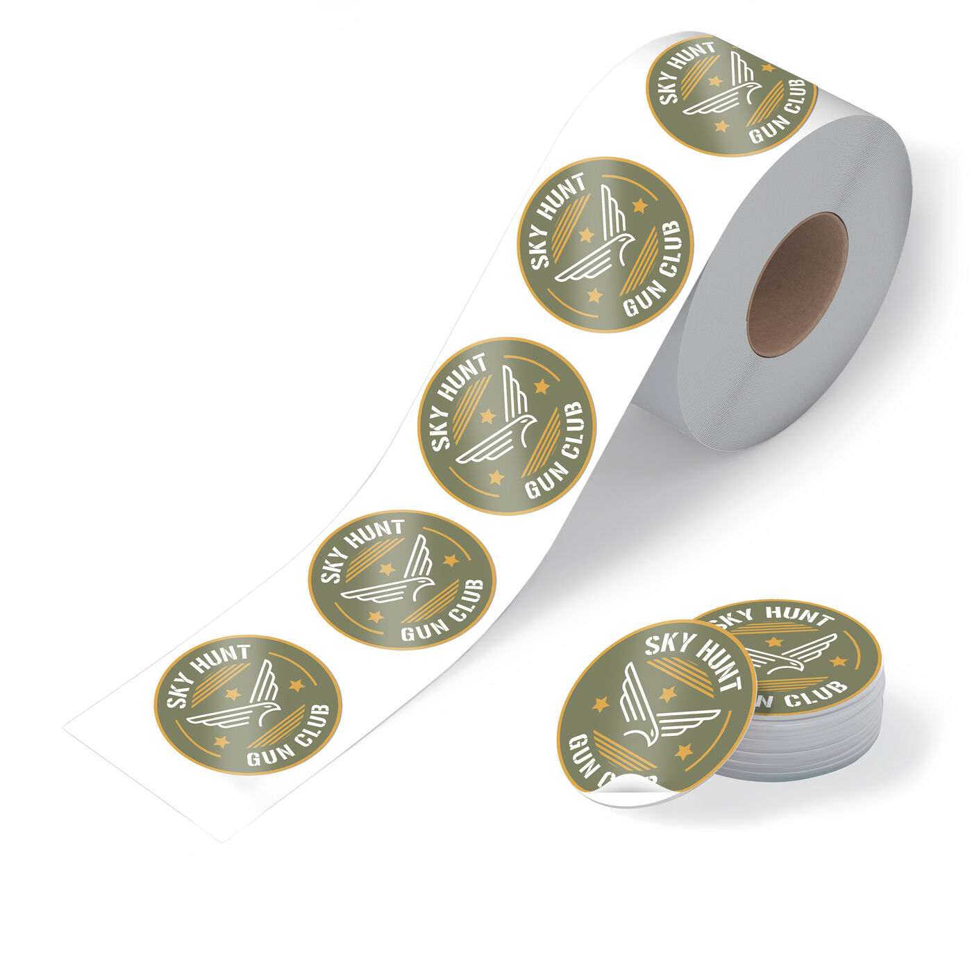 Logo Printed Circle Sticker Waterproof Custom Round Private Label Roll For Restaurant