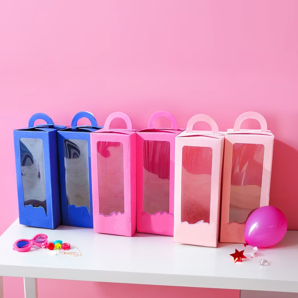 Hot Sale Exquisite Empty Box White Paper Packaging Boxes With Clear Window For Dolls