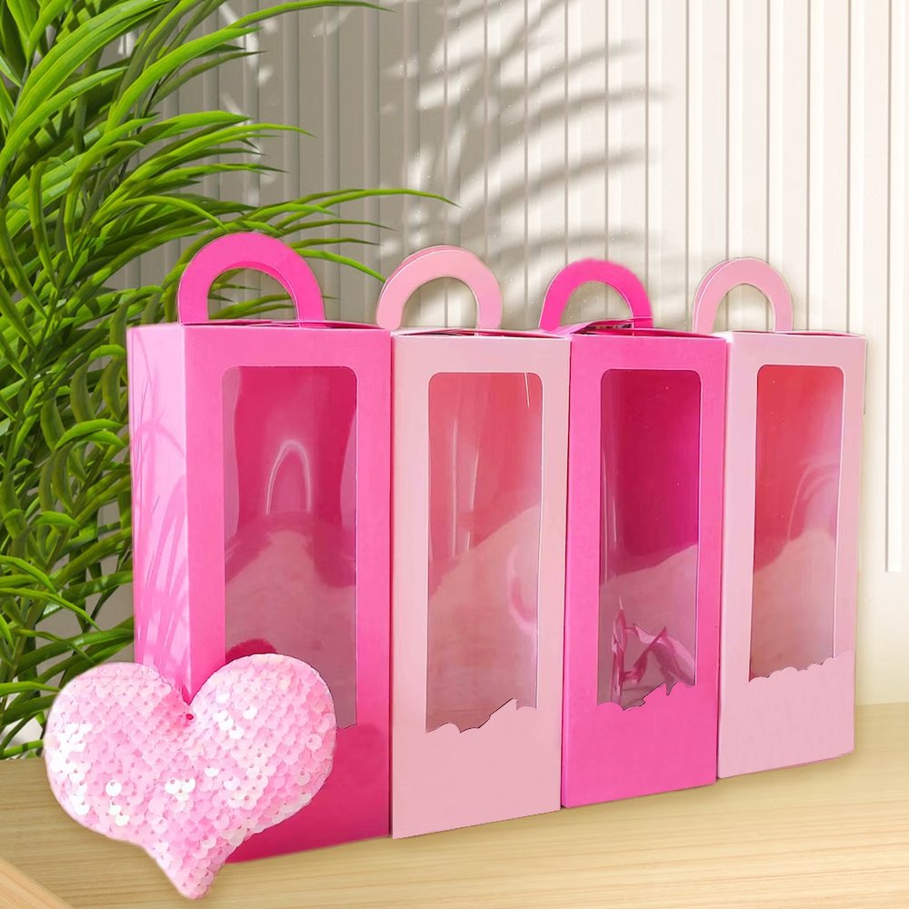 Hot Sale Exquisite Empty Box White Paper Packaging Boxes With Clear Window For Dolls