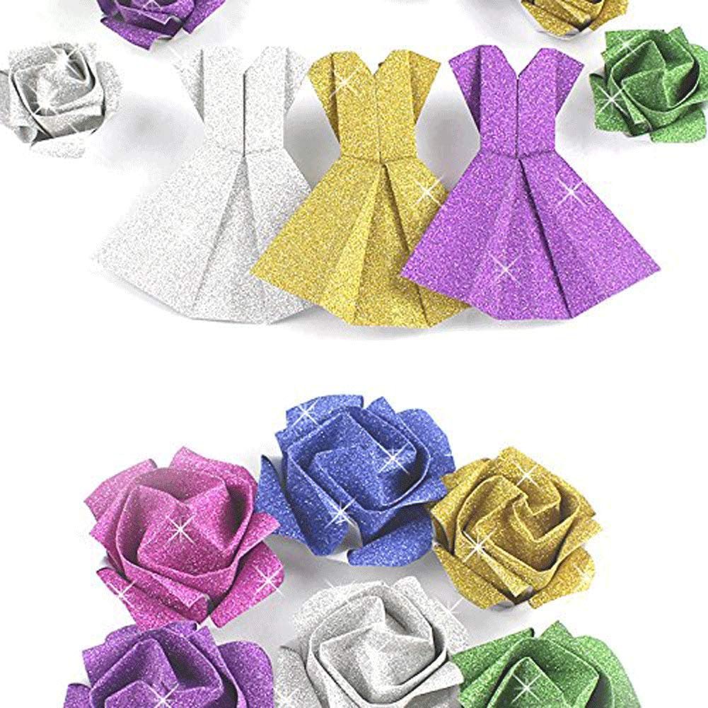 Custom Self-Adhesive Glitter Paper Sheet Glitter Cardstock Paper for Craft DIY Sticker Gift Box Wrapping