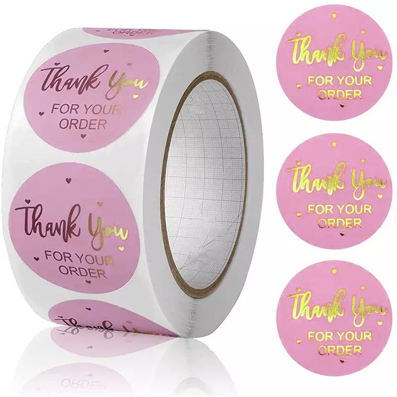 Custom animal logo label, waterproof express label sticker, perfume skin care bottle label Thank you Christmas sticker