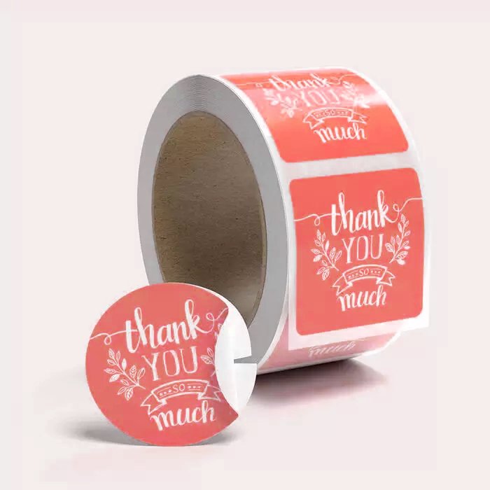 Custom animal logo label, waterproof express label sticker, perfume skin care bottle label Thank you Christmas sticker