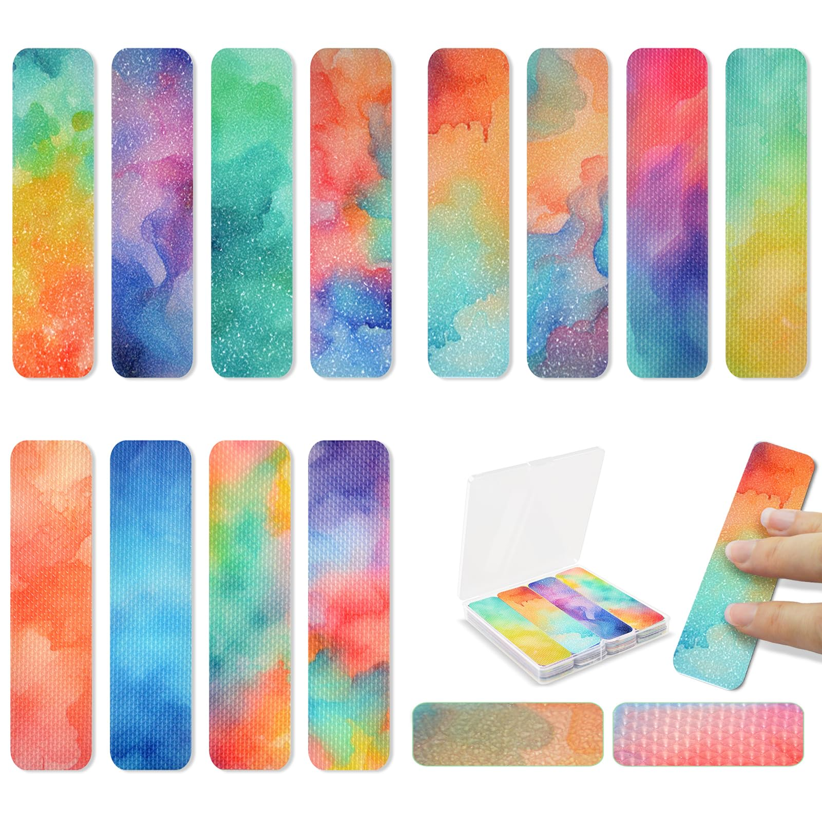 Breath Calm Anxiety Sensory Stickers Reusable Textured Tactile Rough Calming Stickers Adhesive Sensory Strips