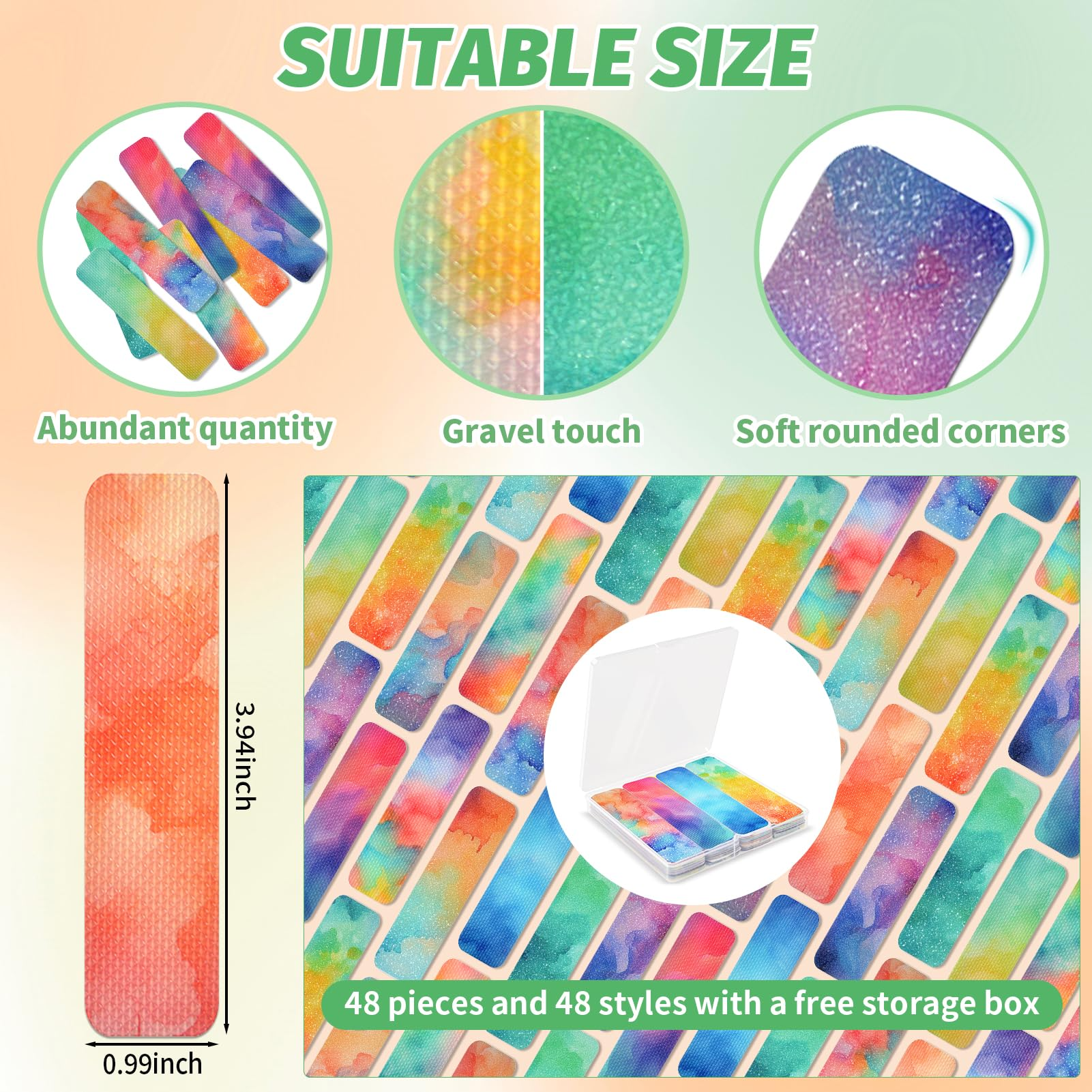 Breath Calm Anxiety Sensory Stickers Reusable Textured Tactile Rough Calming Stickers Adhesive Sensory Strips