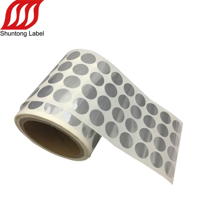 Silver logo sticker ,round adeshive label printing, logo sticker