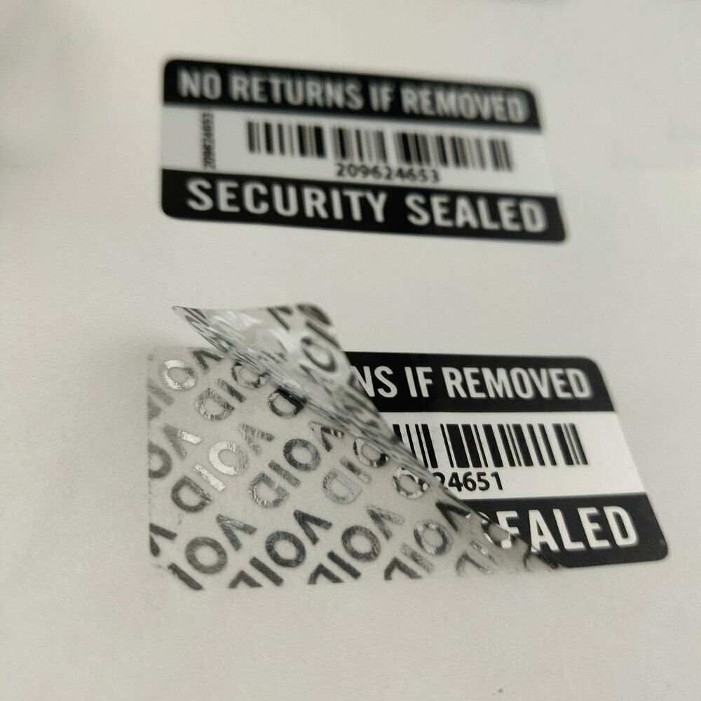 Customized High Quality Label Sticker Serial Number Barcode QR Code Self Adhesive Label