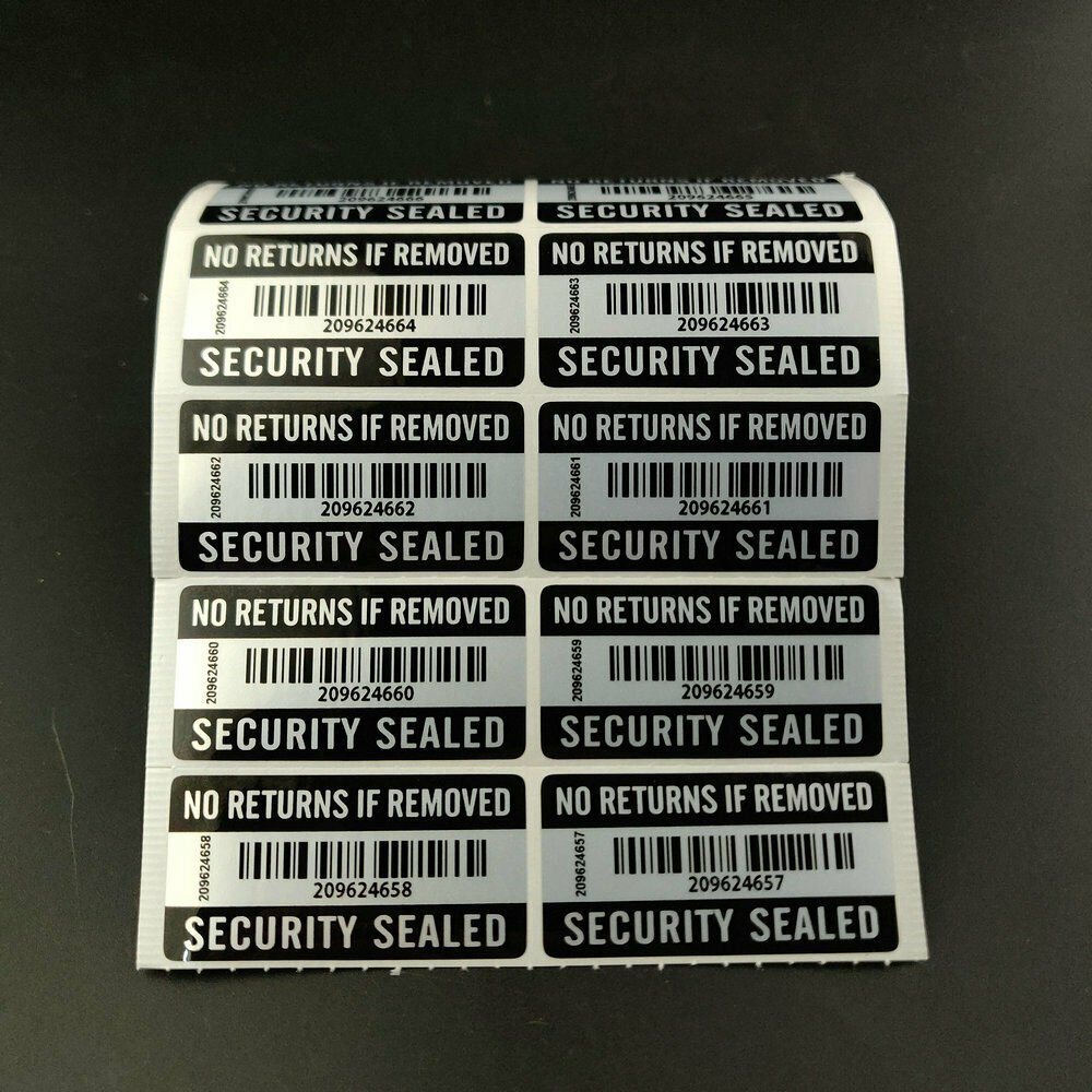 Customized High Quality Label Sticker Serial Number Barcode QR Code Self Adhesive Label