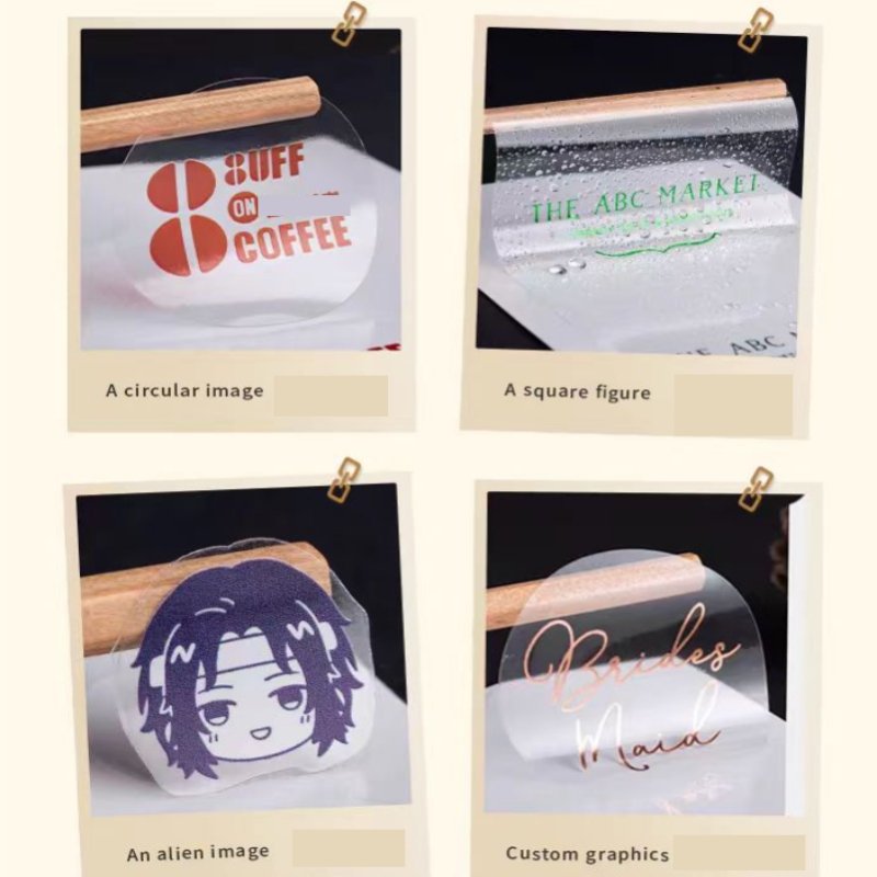 Transparent stickers, Customized Self-adhesive, PVC Waterproof Labels, stickers, Logos, No Minimum Order Quantity Limit
