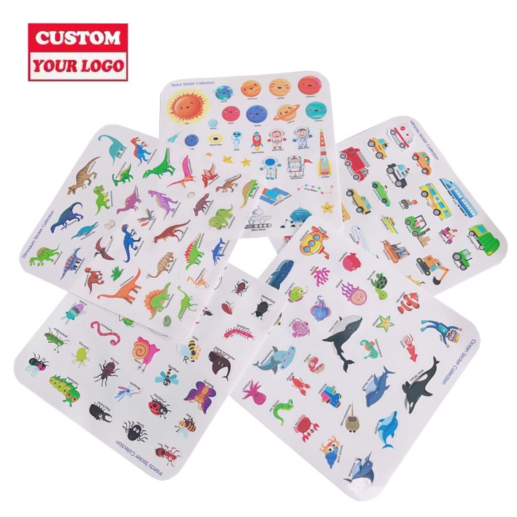 Factory Custom Jelly Sticker Book,Reusable Sticker Book For Kids ,Washable Stickers for Toddlers Merry Christmas Gift For Kids